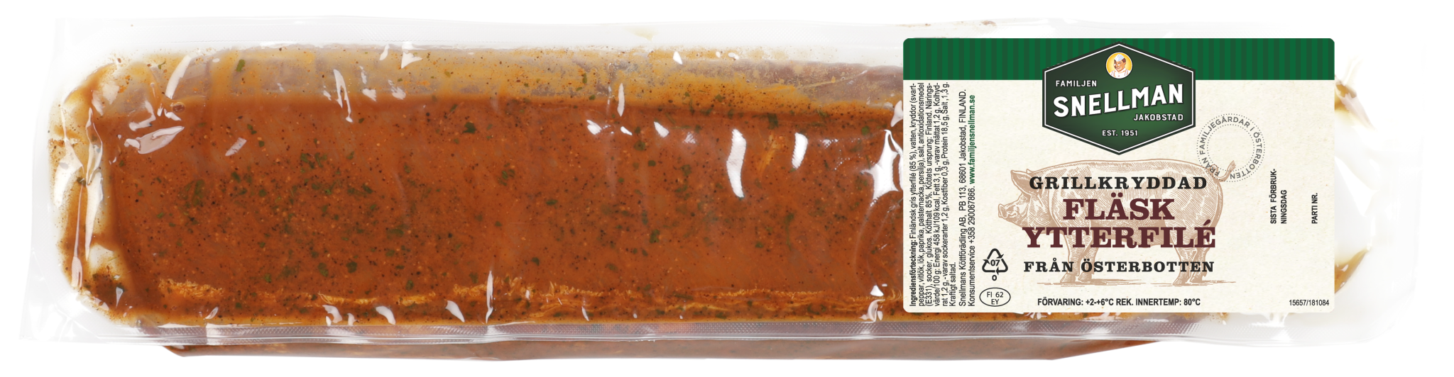 Grillkryddad fläsk ytterfilé Familjen Snellman